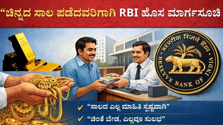 “ಚಿನ್ನದ ಸಾಲ ಪಡೆದವರಿಗಾಗಿ RBI ಹೊಸ ಮಾರ್ಗಸೂಚಿ – ಈಗ ಮತ್ತಷ್ಟು ಸುಲಭ ಮತ್ತು ಪಾರದರ್ಶಕ”