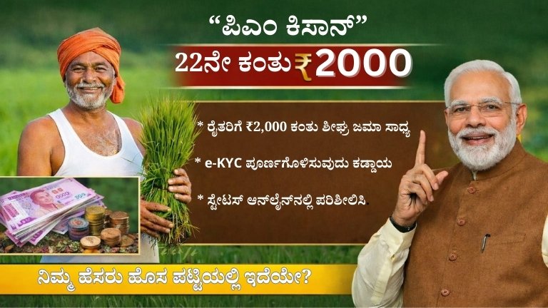 PM Kisan 22ನೇ ಕಂತು: ರೈತರಿಗೆ ಮತ್ತೆ ₹2,000 ಭರವಸೆ!