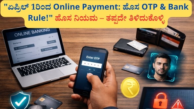 ಏಪ್ರಿಲ್ 1ರಿಂದ ಆನ್‌ಲೈನ್ ಪಾವತಿಯಲ್ಲಿ ಭಾರಿ ಬದಲಾವಣೆ! OTP, ಬ್ಯಾಂಕ್ ಟ್ರಾನ್ಸಾಕ್ಷನ್‌ಗಳಿಗೆ ಹೊಸ ನಿಯಮ