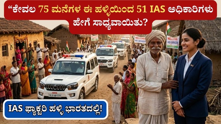 75 ಮನೆಗಳ ಸಣ್ಣ ಹಳ್ಳಿಯಿಂದ 51 IAS ಅಧಿಕಾರಿಗಳು!