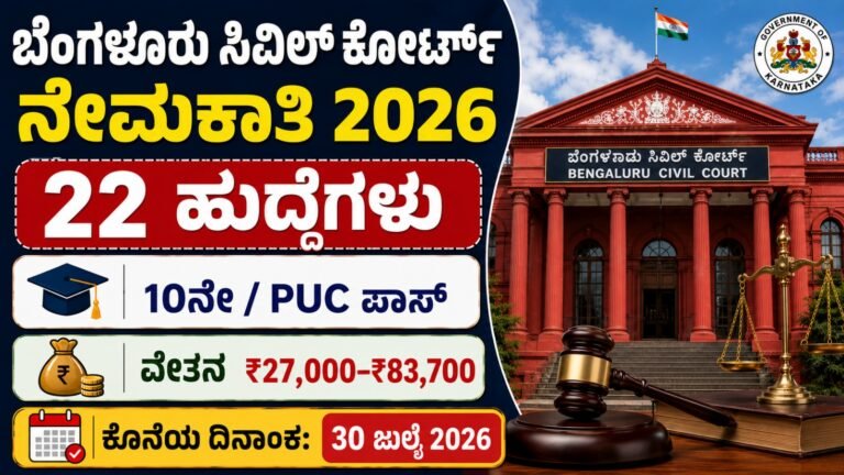 Bengaluru Civil Court Recruitment 2026